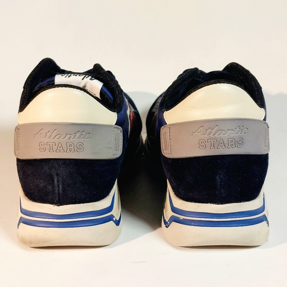 Atlantic Stars blue & red leather & nylon Pegasus sneakers, EU41, EUC - Picture 4 of 14